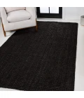 Jonathan Y NATURAL FIBER Black NRF102E 5ft. X 8ft. Rect. Rug