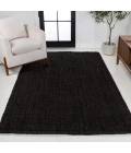 Jonathan Y NATURAL FIBER Black NRF102E 5ft. X 8ft. Rect. Rug