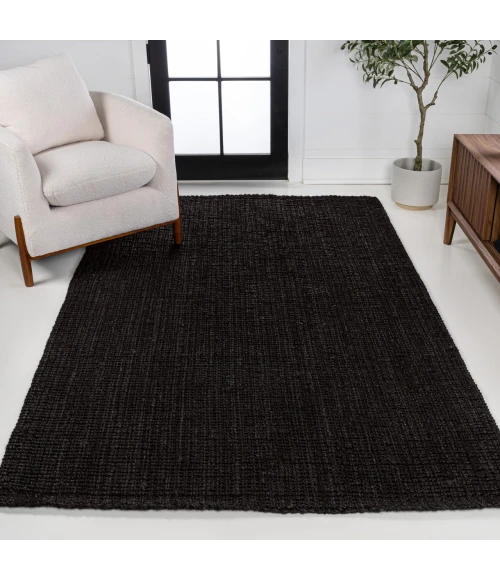 Jonathan Y NATURAL FIBER Black NRF102E 5ft. X 8ft. Rect. Rug