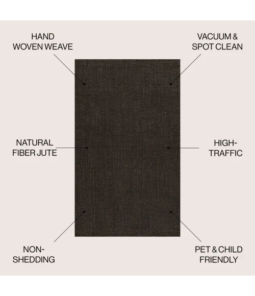 Jonathan Y NATURAL FIBER Brown NRF102G 4ft. X 6ft. Rect. Rug