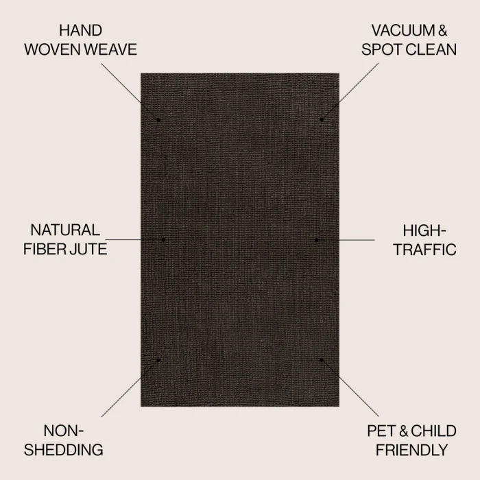 Jonathan Y NATURAL FIBER Brown NRF102G 5ft. X 8ft. Rect. Rug
