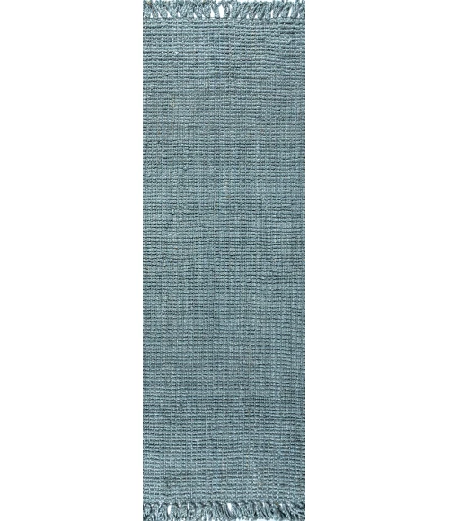 Jonathan Y NATURAL FIBER Blue NRF103B 2ft. X 16ft. Rect. Rug