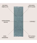 Jonathan Y NATURAL FIBER Blue NRF103B 2ft. X 16ft. Rect. Rug