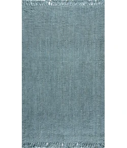 Jonathany Natural Fiber NRF103B Light Blue/Gray Area Rug 4 ft. X 6 ft. Rectangle