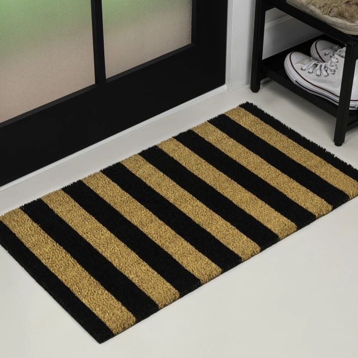 Jonathan Y CocoHarbor Greet Mats Black NRF105A 3ft. X 4ft. Rect. Rug