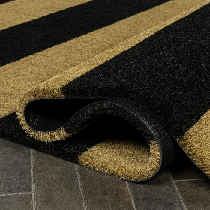 Jonathan Y CocoHarbor Greet Mats Black NRF105A 3ft. X 4ft. Rect. Rug