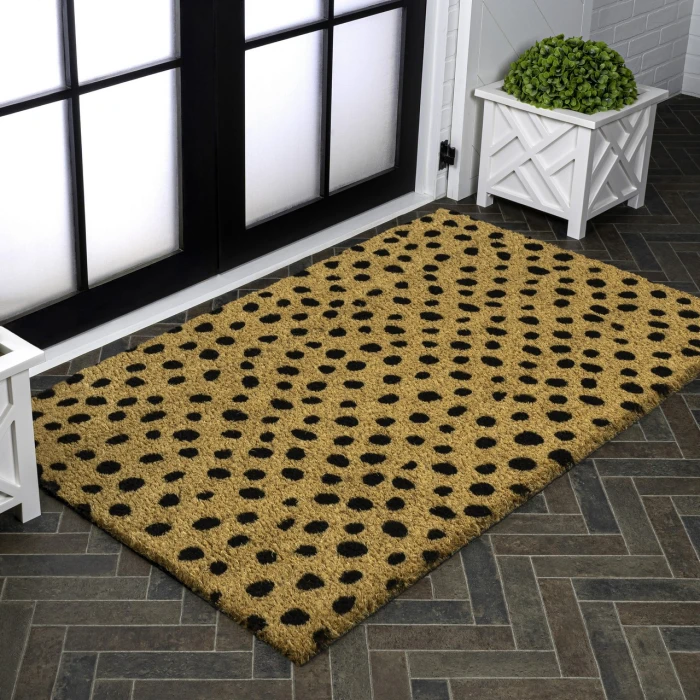 Jonathan Y CocoHarbor Greet Mats Black NRF106A 2ft. X 4ft. Rect. Rug