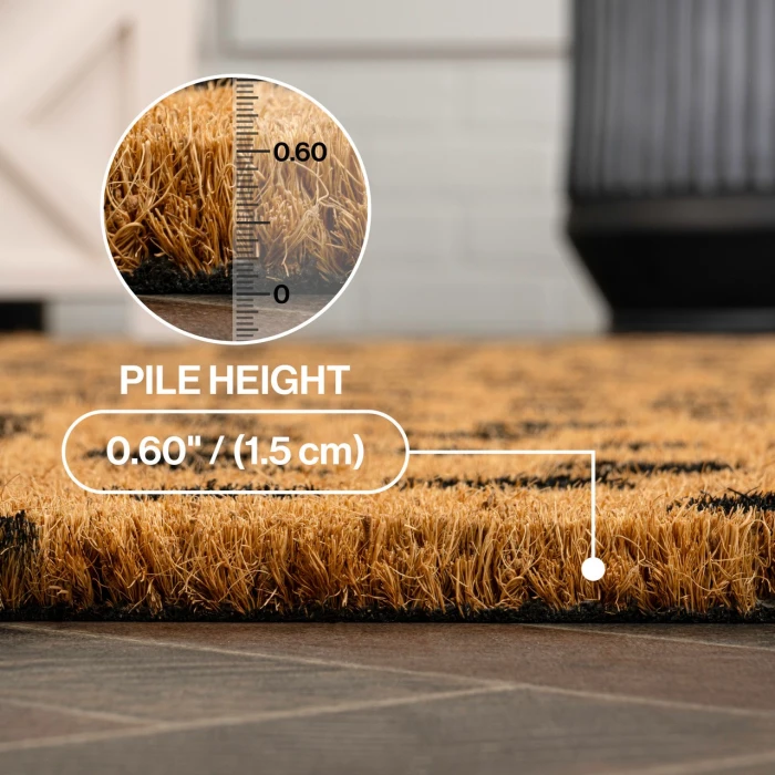 Jonathan Y CocoHarbor Greet Mats Black NRF106A 2ft. X 4ft. Rect. Rug