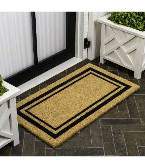 Jonathan Y CocoHarbor Greet Mats Black NRF107A 3ft. X 4ft. Rect. Rug