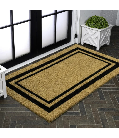 Jonathan Y CocoHarbor Greet Mats Black NRF107A 3ft. X 4ft. Rect. Rug