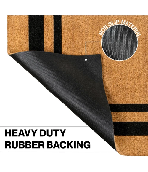 Jonathan Y CocoHarbor Greet Mats Black NRF107A 3ft. X 4ft. Rect. Rug