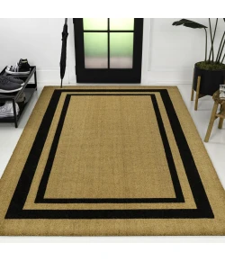 Jonathan Y CocoHarbor Greet Mats Black NRF108A 5ft. X 8ft. Rect. Rug