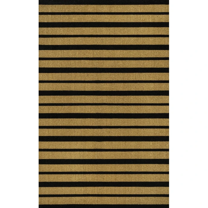 Jonathan Y CocoHarbor Greet Mats Black NRF108A 4ft. X 6ft. Rect. Rug