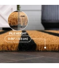 Jonathan Y CocoHarbor Greet Mats Black NRF108A 2ft. X 4ft. Rect. Rug