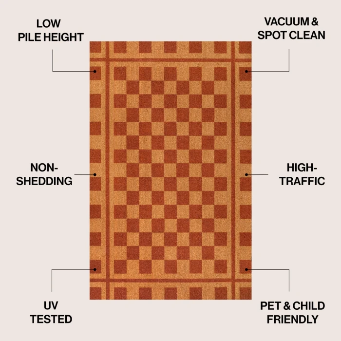 Jonathan Y CocoHarbor Greet Mats Red NRF109A 17in. X 30in. Rect. Rug