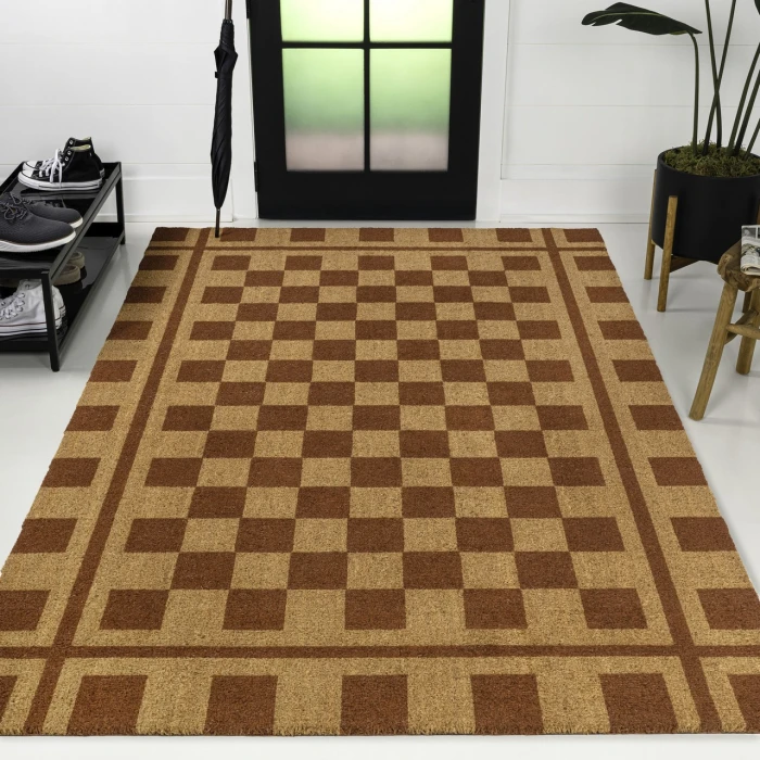 Jonathan Y CocoHarbor Greet Mats Red NRF109A 4ft. X 6ft. Rect. Rug