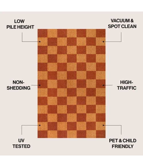 Jonathan Y CocoHarbor Greet Mats Red NRF110A 17in. X 30in. Rect. Rug