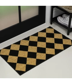 Jonathan Y CocoHarbor Greet Mats Black NRF111A 2ft. X 4ft. Rect. Rug