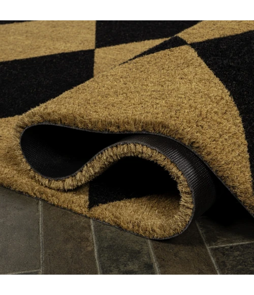 Jonathan Y CocoHarbor Greet Mats Black NRF111A 2ft. X 4ft. Rect. Rug