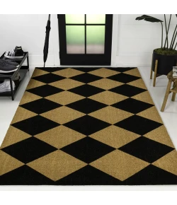 Jonathan Y CocoHarbor Greet Mats Black NRF111A 4ft. X 6ft. Rect. Rug