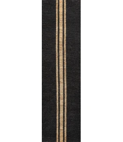 Jonathan Y NATURAL FIBER Black NRF200B 2ft. X 8ft. Rect. Rug