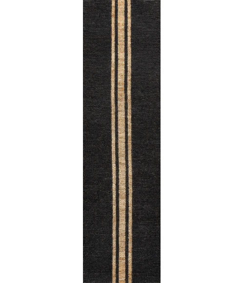 Jonathan Y NATURAL FIBER Black NRF200B 2ft. X 8ft. Rect. Rug