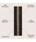 Jonathan Y NATURAL FIBER Black NRF200B 2ft. X 8ft. Rect. Rug