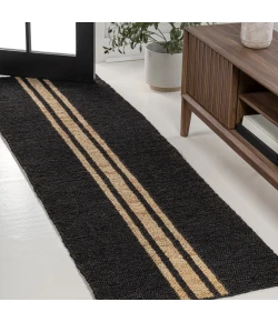 Jonathan Y NATURAL FIBER Black NRF200B 2ft. X 8ft. Rect. Rug