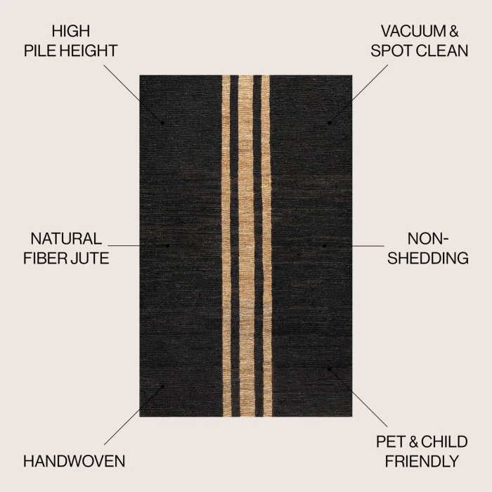 Jonathan Y NATURAL FIBER Blue WSH111B 8ft. X 10ft. Rect. Rug