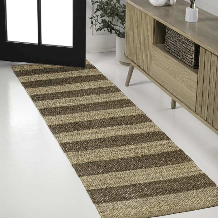 Jonathan Y NATURAL FIBER Brown NRF202A 2ft. X 10ft. Rect. Rug