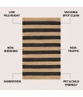 Jonathan Y NATURAL FIBER Brown NRF202B 3ft. X 5ft. Rect. Rug