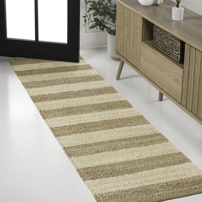 Jonathan Y NATURAL FIBER Brown NRF202C 2ft. X 8ft. Rect. Rug