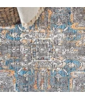 Izmir Vintage Medallion Gray/Mustard/Turquoise 3 ft. x 5 ft. Area Rug