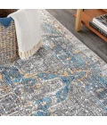 Izmir Vintage Medallion Gray/Mustard/Turquoise 3 ft. x 5 ft. Area Rug