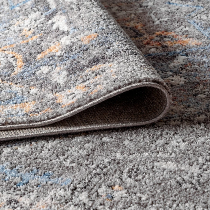 Izmir Vintage Medallion Gray/Mustard/Turquoise 3 ft. x 5 ft. Area Rug