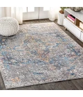 Izmir Vintage Medallion Gray/Mustard/Turquoise 3 ft. x 5 ft. Area Rug