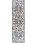 Manisa Vintage Medallion Ivory/Peacock Blue/Coral 2 ft. x 8 ft. Runner Rug