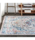 Manisa Vintage Medallion Ivory/Peacock Blue/Coral 3 ft. x 5 ft. Area Rug