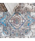 Kesan Vintage Medallion Turquoise/Grey 8 ft. x 10 ft. Area Rug
