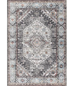 Jonathany Restored Vintage RES106B Charcoal Grey/Ivory Area Rug 3 ft. X 5 ft. Rectangle
