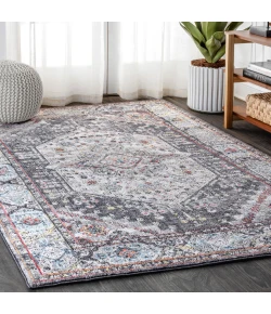 Jonathany Restored Vintage RES106B Charcoal Grey/Ivory Area Rug 3 ft. X 5 ft. Rectangle