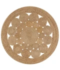 Cassia Round Natural Jute Boho Circle Natural 3' Round Area Rug
