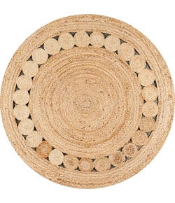 Jonathany Ansa Collection RNF101A Natural Area Rug 4 ft. X 4 ft. Round