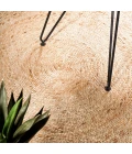 Dahlia Round Natural Jute Boho Circle Natural 3' Round Area Rug