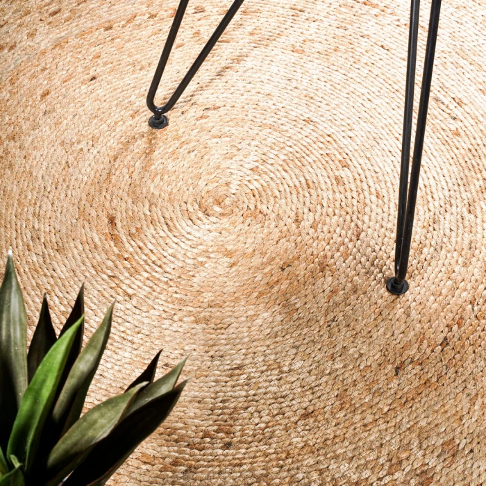 Dahlia Round Natural Jute Boho Circle Natural 3' Round Area Rug