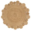 Jonathany Ansa Collection RNF102A Natural Area Rug 3 ft. X 3 ft. Round