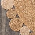 Eden Round Natural Jute hippie Circle Natural 3' Round Area Rug