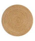 Soleil Round Natural Jute Braided Circle Natural 3' Round Area Rug