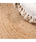 Soleil Round Natural Jute Braided Circle Natural 3' Round Area Rug