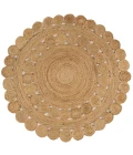 Bodhi Round Natural Jute hippie Circle Natural 6' Round Area Rug